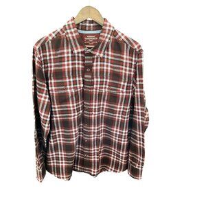 REI Cooperative Mens Medium Plaid Flannel Button-Up Shirt